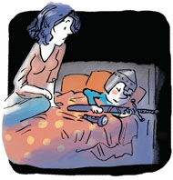 Pomme d'Api pour les parents - “J'ai peur des cauchemars” - Supplément au n° 585 de Pomme d’Api, novembre 2014 - Illustrations : Robin