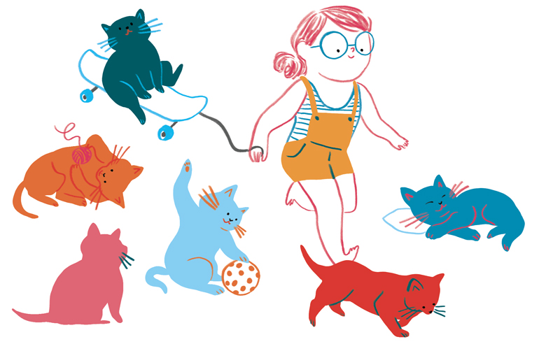 “L'enfant et l'animal : une complicité naturelle”, supplément pour les parents du magazine Pomme d'Api, n° 627, mai 2018. Texte : Anne Bideault - Illustration : Kei Lam.