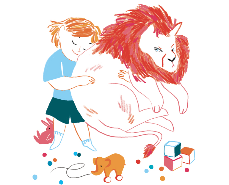 “L'enfant et l'animal : une complicité naturelle”, supplément pour les parents du magazine Pomme d'Api, n° 627, mai 2018. Texte : Anne Bideault - Illustration : Kei Lam.