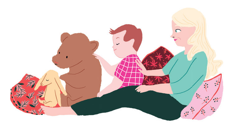 “La douceur fait grandir”, supplément pour les parents du magazine Pomme d'Api n° 636, février 2019. Texte&nbsp;: Isabelle Vial, illustrations&nbsp;: Kei Lam.
