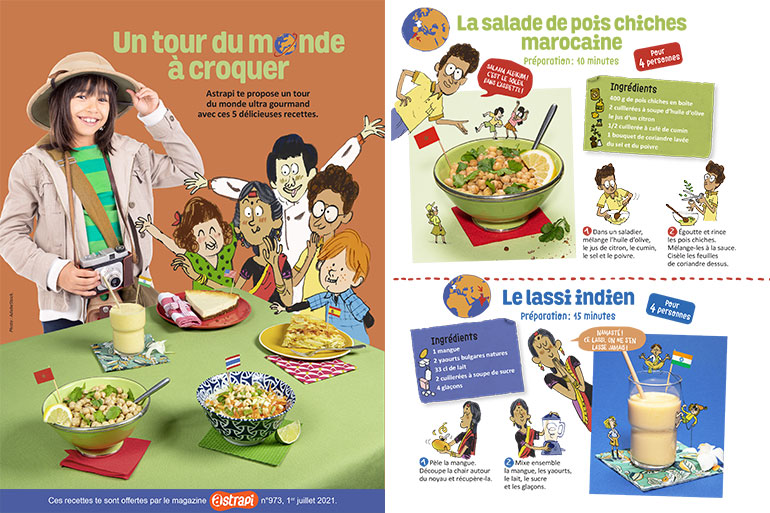 Un tour du monde à croquer. Photo : Benoît Teillet. Illustrations : Laurent Simon. Couleurs : Rémi Chaurand.
