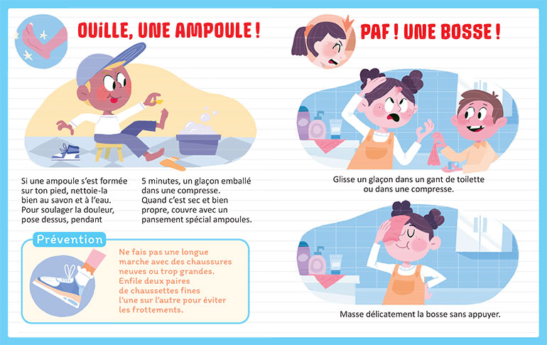 Ouille, une ampoule ! Illustrations : Marie Touly.