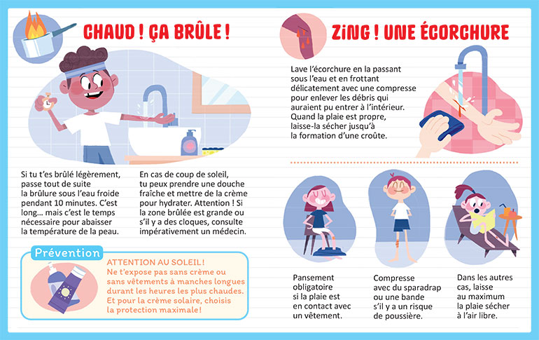 Chaud ! ça brûle ! Illustrations : Marie Touly.