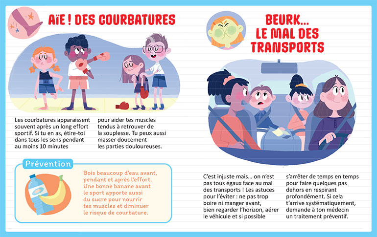 Aïe ! des courbatures. Illustrations : Marie Touly.