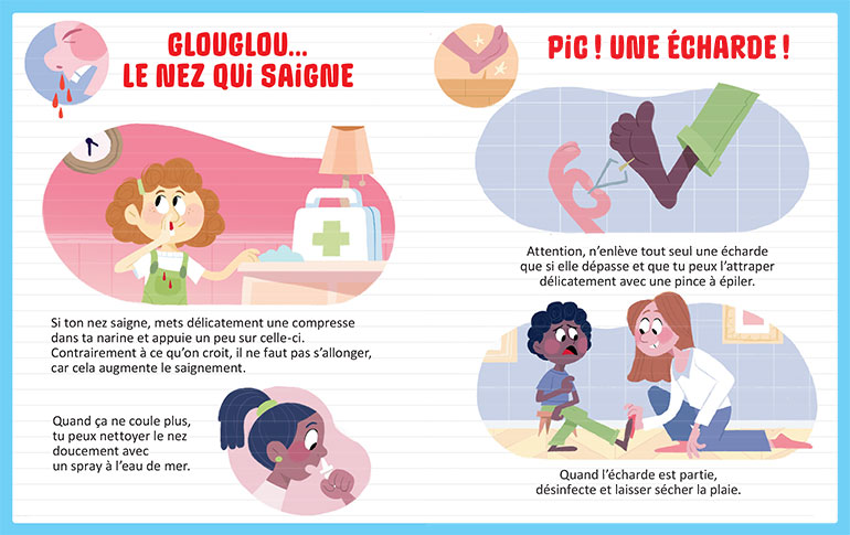 Glouglou… le nez qui saigne. Illustrations : Marie Touly.