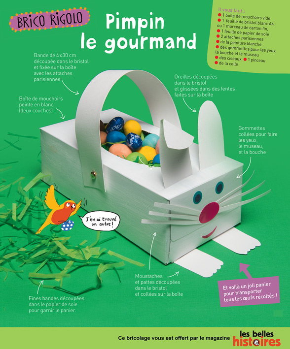 Téléchargez le bricolage le “pimpin gourmand”, extrait du magazine Les Belles Histoires n°532 d’avril 2017. Recette : Anne Chiumino (conception et réalisation). Photos : Benoît Teillet. Illustrations : Marie Leghima.