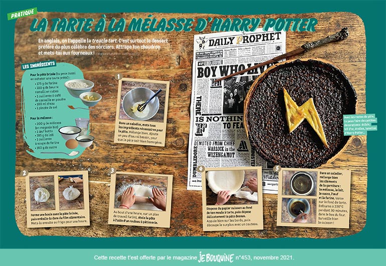 Recette Halloween : la tarte à la mélasse d’Harry Potter. Photos : Victoria Jacob.
