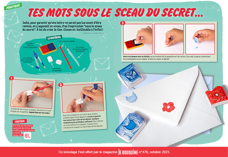 Tes mots sous le sceau du secret…, Je bouquine n°476, octobre 2023. Réalisation : Laureline Dubuy.