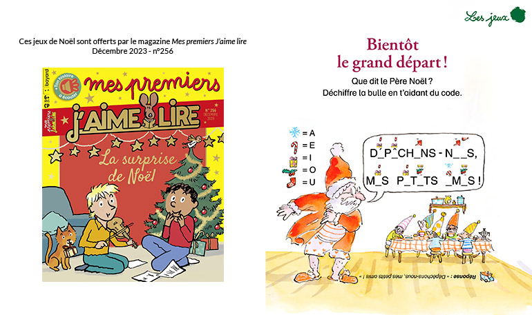 Bientôt le grand départ !, Mes premiers J'aime lire, n°256, décembre 2023. Illustration : Irène Bonacina.