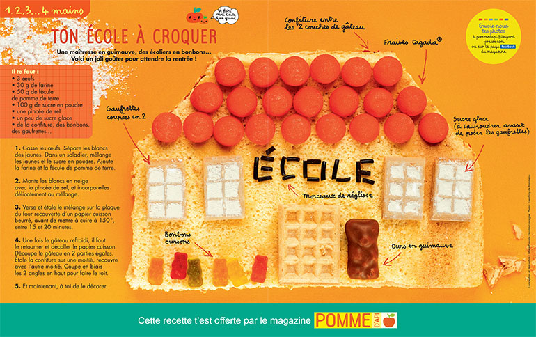 “Ton école à croquer”, Pomme d'Api n°655, septembre 2020. Conception et réalisation : Marie-Pascale Nicolas-Cocagne. Photo : Geoffroy de Boismenu.