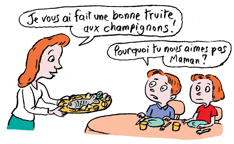 À TABLE ! Ensemble, c'est meilleur ! Illustration : Muzo.