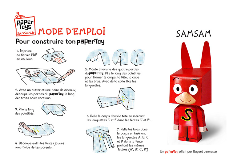 Paper toy SamSam Paper toy SamSam