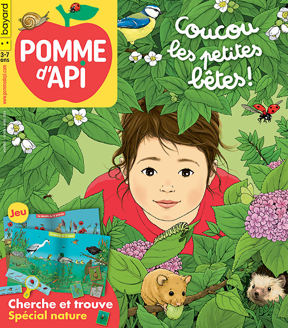 Couverture du magazine Pomme d'Api n° 698, avril 2024 - Coucou les petites bêtes.