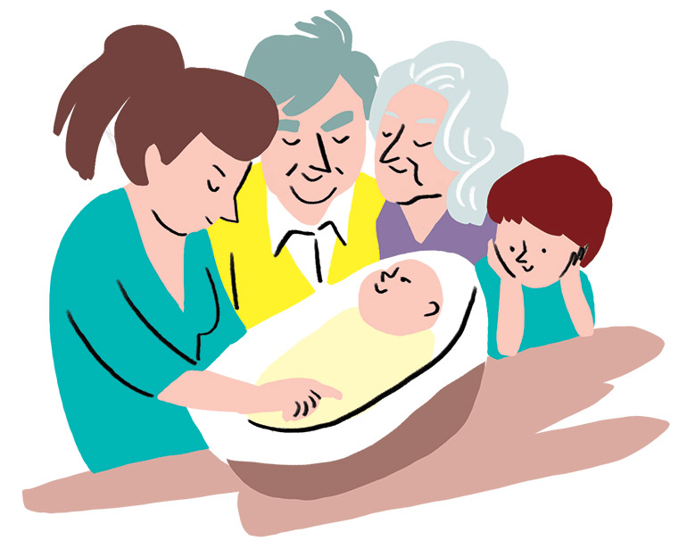 «Leur naissance, une histoire “pour de vrai”», Pomme d'Api n° 640, juin 2019. Texte : Joséphine Lebard. Illustrations : Kei Lam.