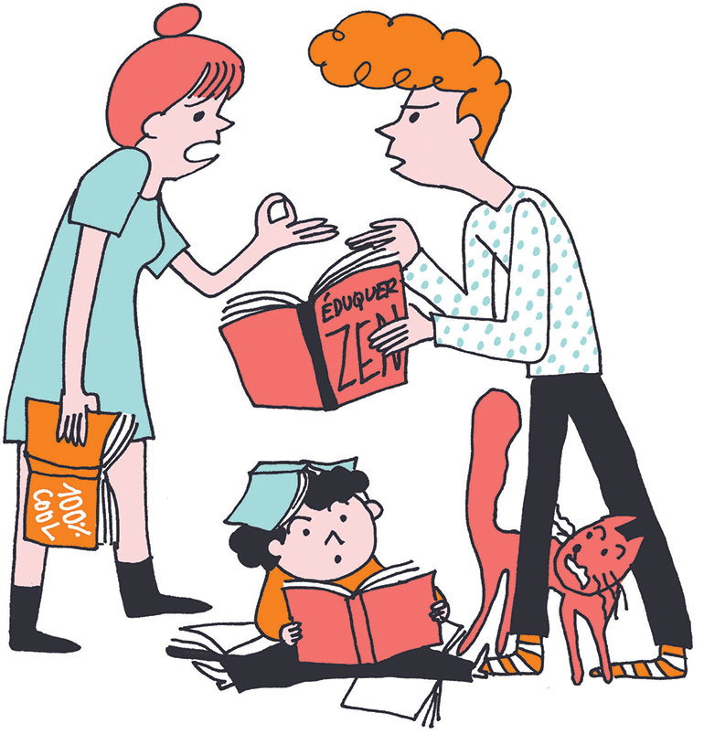 “Éducation positive : contresens et malentendus”, supplément pour les parents du magazine Pomme d'Api n°656, octobre 2020. Texte : Joséphine Lebard. Illustrations : Noëlle Letzelter.