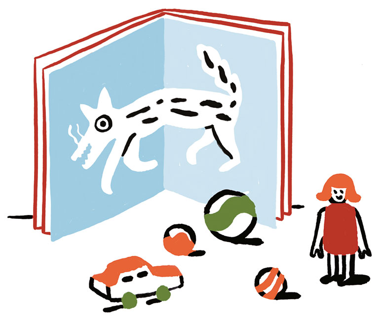 “La peur du loup”, supplément pour les parents du magazine Pomme d'Api n°657, novembre 2020. Texte : Joséphine Lebard. Illustration : Marie Assénat.