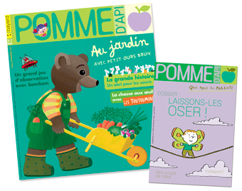 Couverture du magazine Pomme d'Api n°626 (avril 2018) et son supplément pour les parents Couverture du magazine Pomme d'Api n°626 (avril 2018) et son supplément pour les parents
