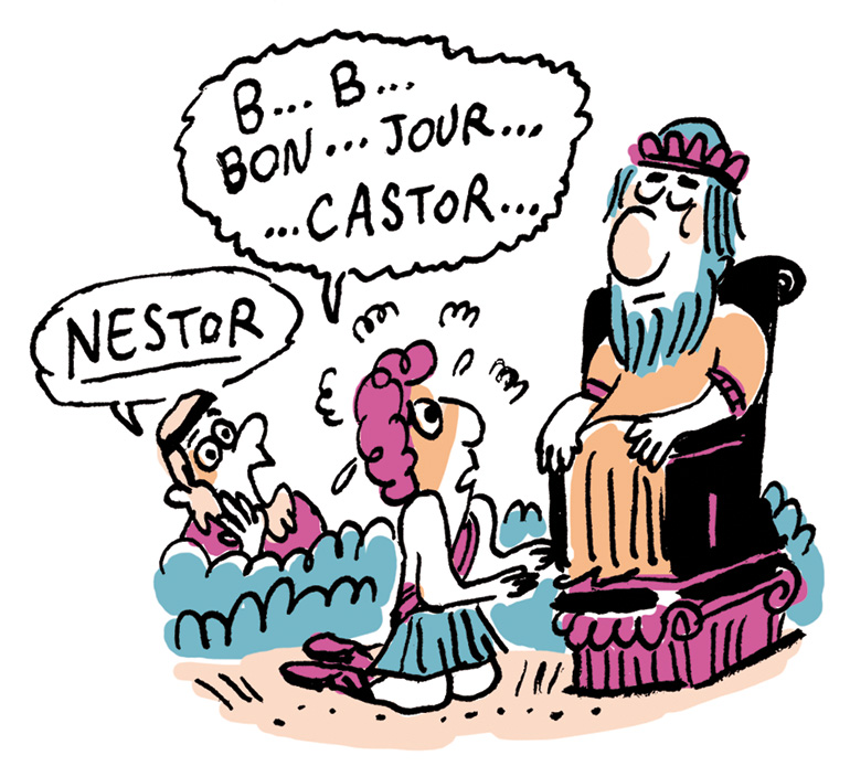 Arrivé à Pýlos, Télémaque se montre tout timide face au grand sage Nestor.
“Le classique sans prise de tête : L’Odyssée - Chants I à IV - Un poème épique grec d'Homère”, Je bouquine n°487, septembre 2024. Texte : Romane Le Dain. Illustration : Marion Puech.