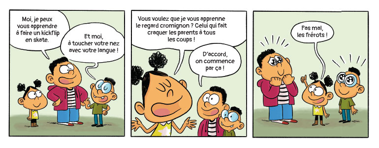 “Frères et sœurs : quelle histoire !”, Astrapi n°943 du 1er mars 2020. Texte : Joséphine Lebard. Illustrations : Sess.