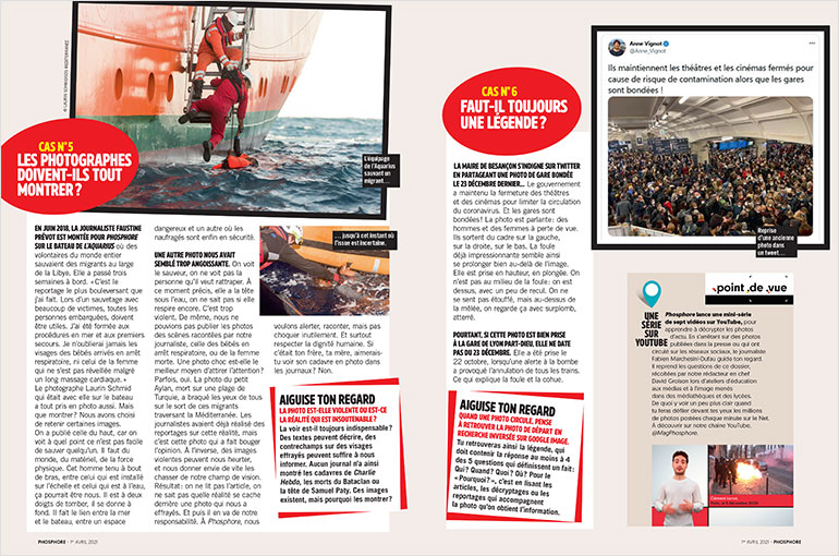 Extrait du magazine Phosphore n°507. Les photographes doivent-ils tout montrer ? - Faut-il toujours une légende ?