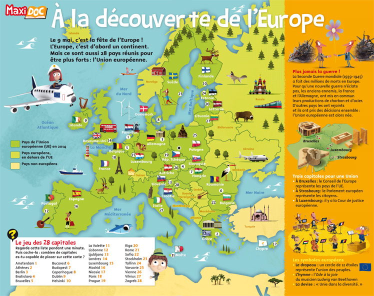 Maxi Doc - À la découverte de l'Europe - Images Doc - Mai 2014 - © Illustrations : Nicolas Francescon.