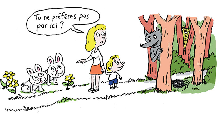 “Faut-il avoir peur des histoires qui font peur ?”, supplément pour les parents du magazine Pomme d'Api n° 639, novembre 2018. Texte : Anne Bideault, illustrations : Muzo. “Faut-il avoir peur des histoires qui font peur ?”, supplément pour les parents du magazine Pomme d'Api n° 639, novembre 2018. Texte : Anne Bideault, illustrations : Muzo.