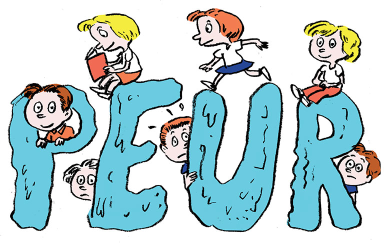 “Faut-il avoir peur des histoires qui font peur ?”, supplément pour les parents du magazine Pomme d'Api n° 639, novembre 2018. Texte : Anne Bideault, illustrations : Muzo. “Faut-il avoir peur des histoires qui font peur ?”, supplément pour les parents du magazine Pomme d'Api n° 639, novembre 2018. Texte : Anne Bideault, illustrations : Muzo.