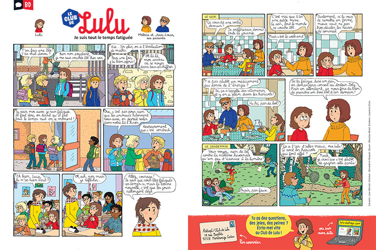 Le club de Lulu : “Je suis tout le temps fatiguée”, Astrapi n° 1007, 1er février 2023.