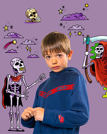 J'ai peur de la mort. Astra+ Émotions : Même pas peur !, Astrapi n°1023, 1er novembre 2023. Photos : B. Teillet. Illustrations : S. Touache.
