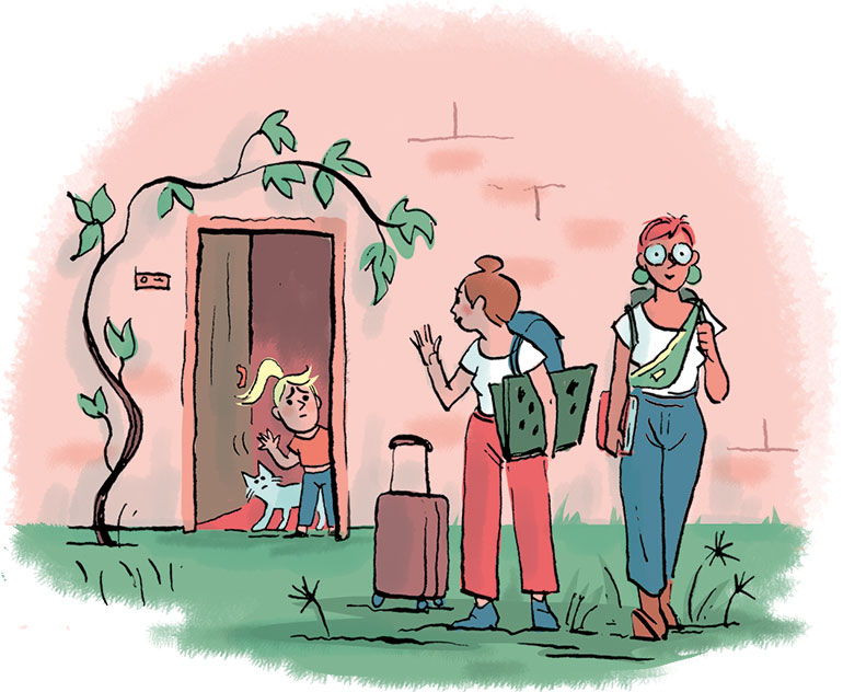 « Je me suis habituée à cette nouvelle vie de famille »
« La même année, mes deux grandes sœurs ont quitté la maison pour leurs études. Au début, j’étais triste, j’ai même dormi dans leur chambre pour me sentir près d’elles. Le seul truc bien, c’était que j’avais plus la parole ! Et puis je me suis habituée, c’est normal, c’est la vie d’une famille. Heureusement, elles reviennent un week-end sur deux, c’est super. » Diane, 10 ans