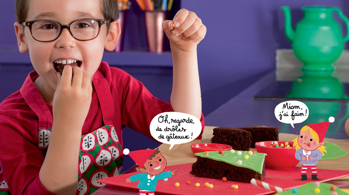 “Miam, mes sapins gourmands !”, Les Belles Histoires n° 564, décembre 2019. Recette : Anne Chiumino. Photos : Isabelle Franciosa. Illustrations : Hélène Chétaud.