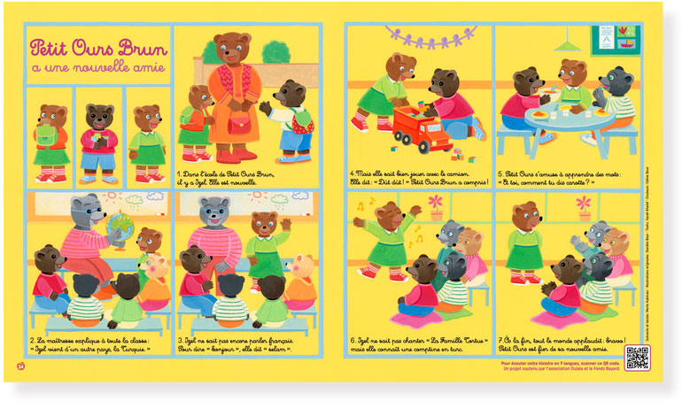 Petit Ours Brun a une nouvelle amie. Pour ses 50 ans, Petit Ours Brun devient polyglotte !