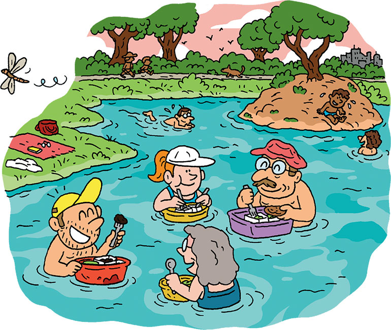 Manger dans l’eau, quoi de plus agréable et facile avec cette super idée de pique-nique d'Astrapi.