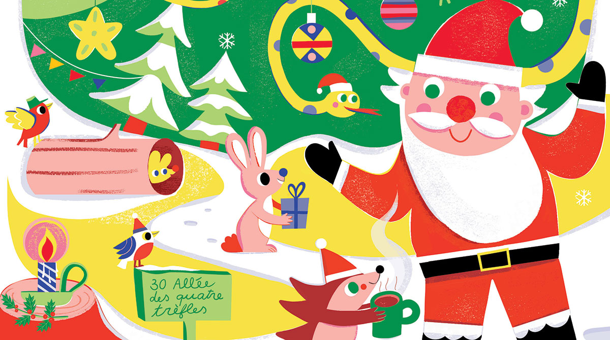 “Les Amuse Mots : l'invitation de Noël”, Les Belles Histoires n°624, décembre 2024. Illustration : Hector Dexet.
