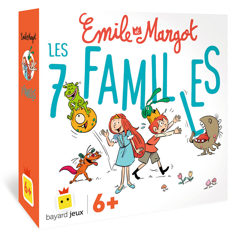 Jeu des 7 familles Émile et Margot, Bayard Jeux. Illustration : Olivier Deloye.