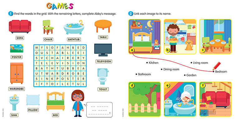 Conçus spécialement pour les jeunes enfants, les jeux en anglais du magazine I Love English 5-8 ans aident à mémoriser les mots de vocabulaire appris, tout en s’amusant.