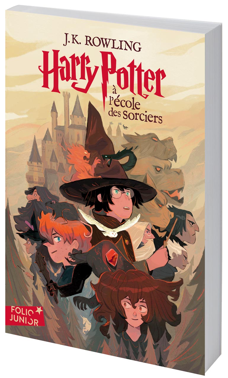 Couverture de “Harry Potter à l'école des sorciers” de J.K. Rowling.