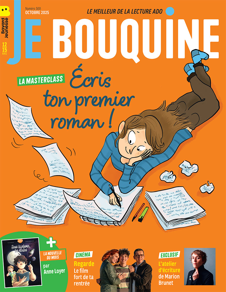 Couverture du magazine Je bouquine n°500, octobre 2025 - Écris ton premier roman !