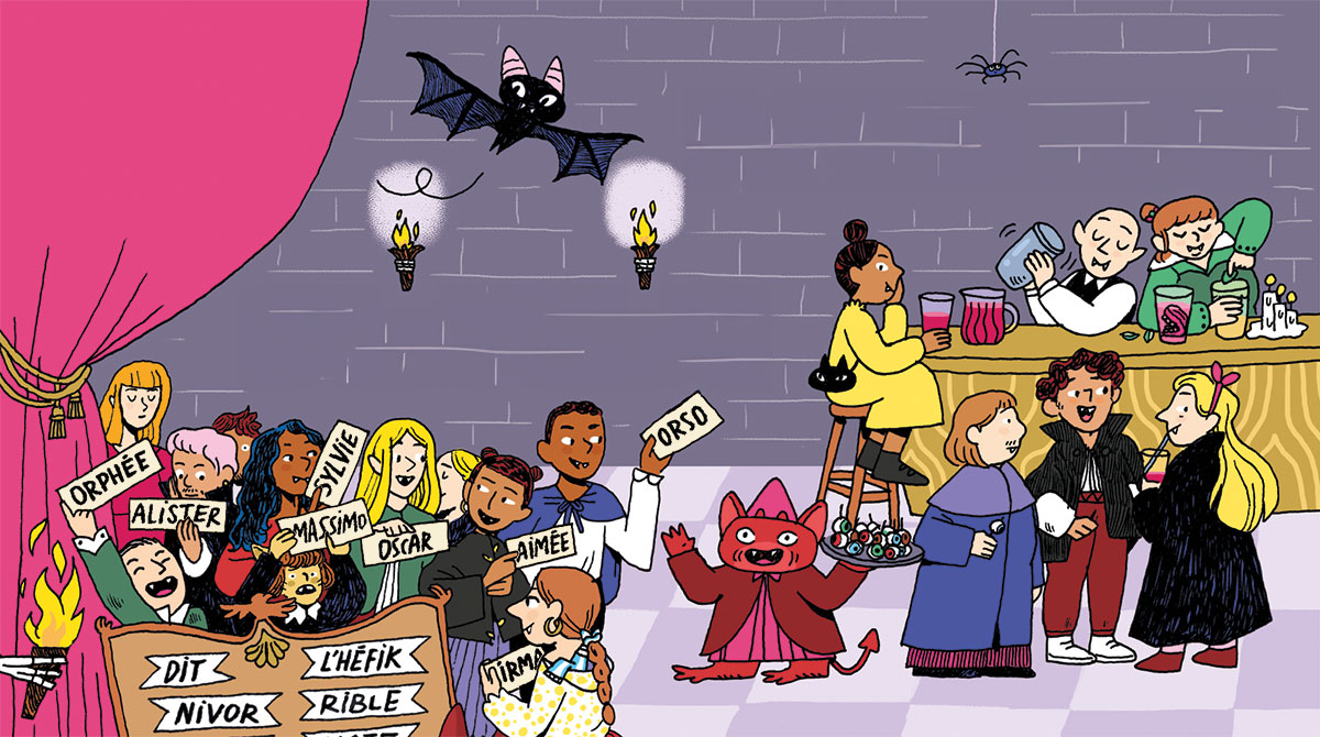 « Sang pour sang », 6 jeux extraits du magazine J'aime lire Max n°310, octobre 2024. Conception : Anna Mars, illustrations : Aurélie Grand.