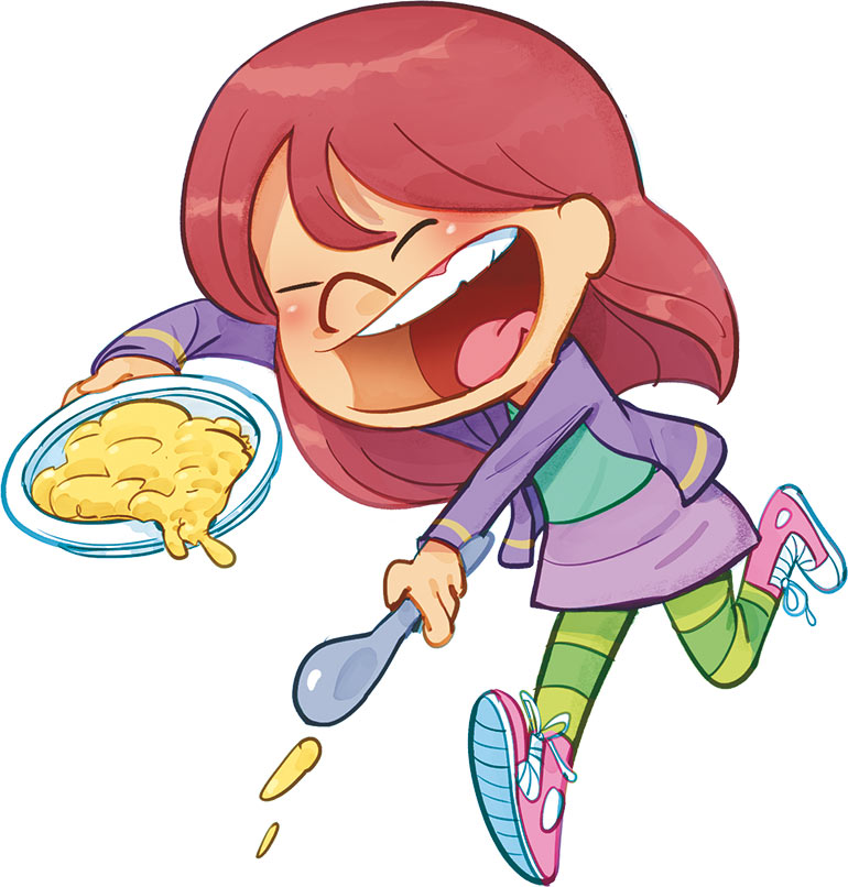 Personnage de “La cantoche”, une bande dessinée de Nob publiée chez Bayard Jeunesse (BD Kids).