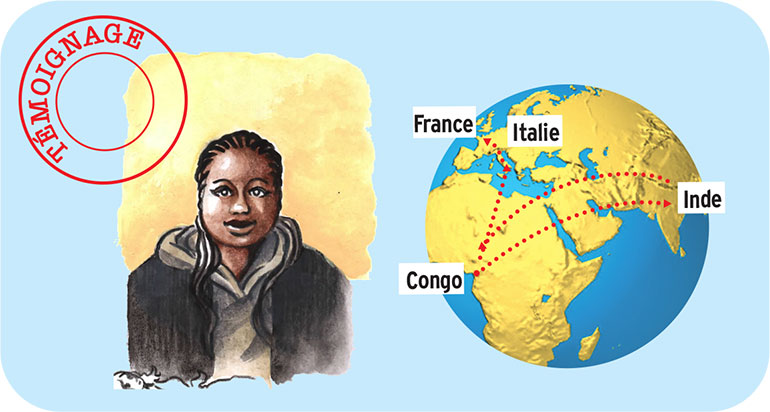 Gloria, 23 ans (le prénom a été modifié) : “J’ai habité sur 3 continents”. Extrait de l'article « Migration, une histoire vieille comme l'humanité », article extrait du magazine Okapi n° 1213, 1er janvier 2025.