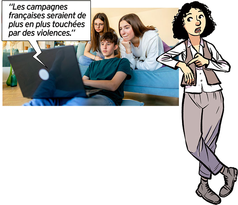 Les fausses déclarations tentent d’instrumentaliser la réalité. Comment ils traquent les fake news, article extrait du magazine Okapi n°1196, 15 mars 2024. Illustration : Tehem.