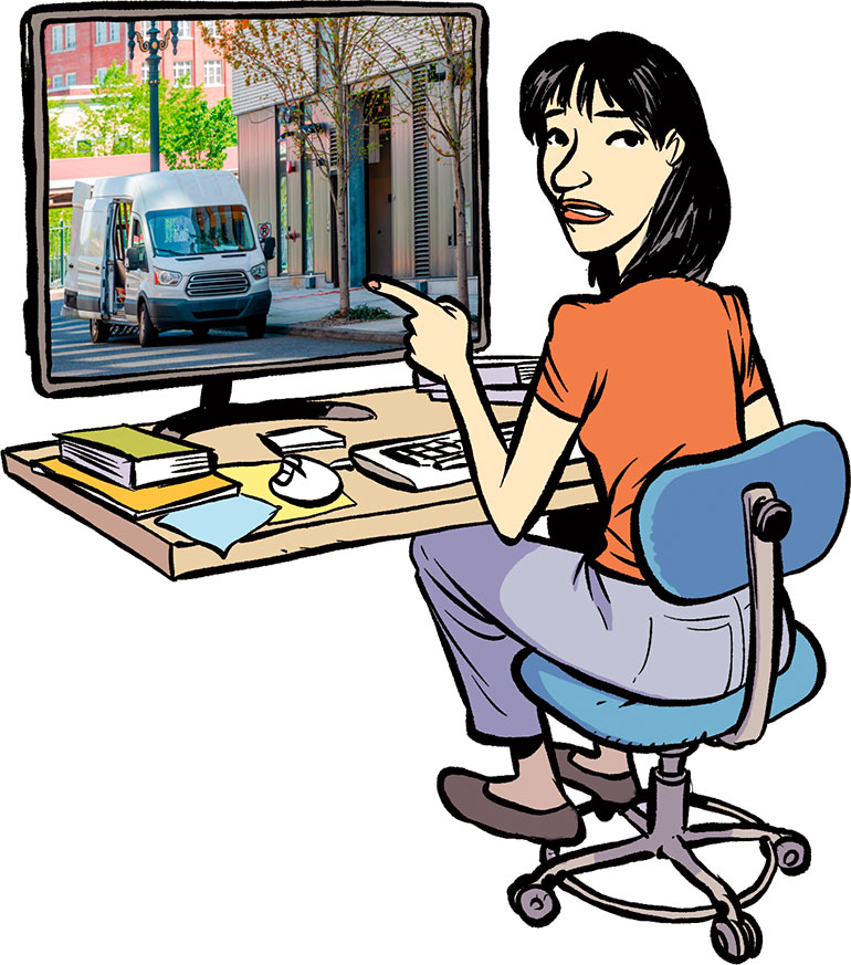 La légende urbaine des enlèvements d'enfants dans une camionnette blanche. Comment ils traquent les fake news, article extrait du magazine Okapi n°1196, 15 mars 2024. Illustration : Tehem.
