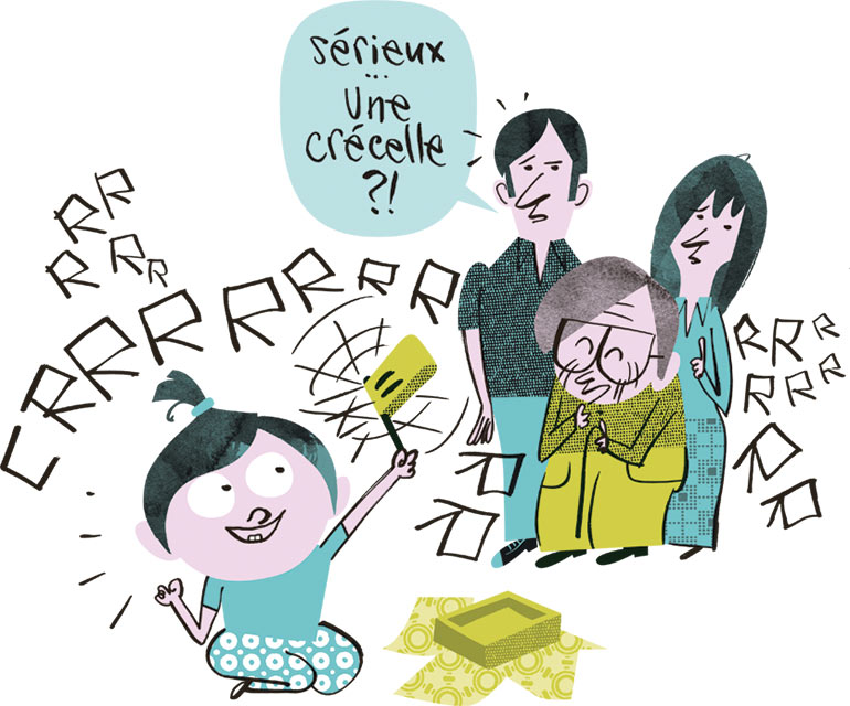 Il existe une multitude d’instruments dans le commerce, destinés aux petits. Une chose est sûre : mieux vaut choisir le son d’un instrument qui vous plaît, car il va vous poursuivre ! Popi n °466. Illustration : Jean-Louis Cornalba.