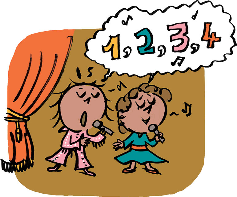 Ce n’est pas parce qu’un jeune enfant “récite” les chiffres qu’il sait compter. © Pascal Lemaître, Popi n°464.