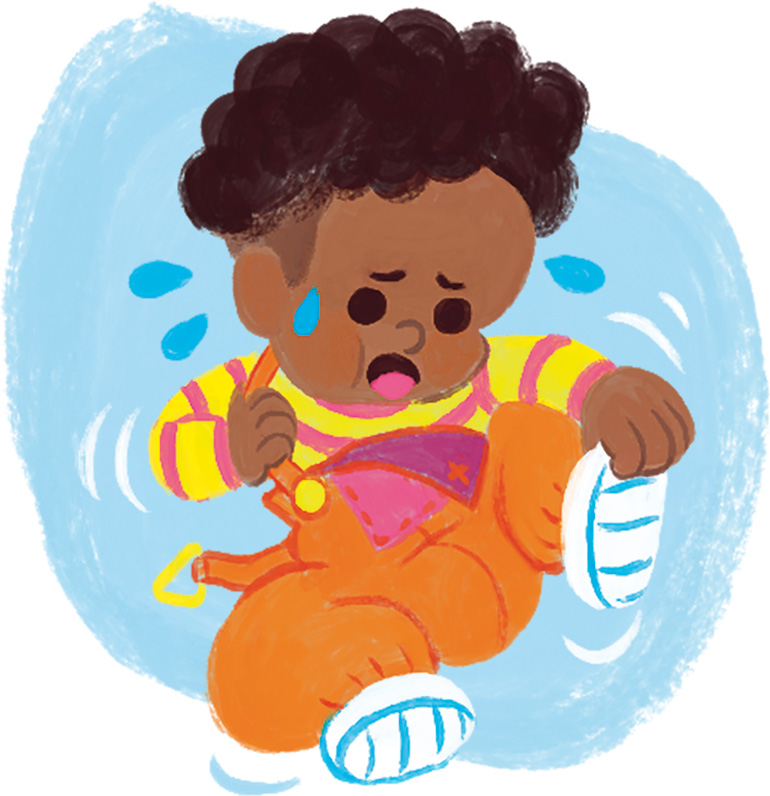 Facilitons la tâche de nos tout-petits quand ils apprennent à devenir propres en évitant les vêtements compliqués. Et profitons de l’été : c’est tellement plus simple quand on n’a rien à enlever ! Illustration : Vincent Pianina.
