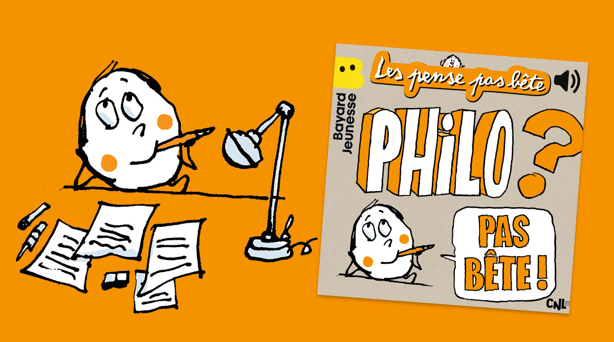 Podcast pour les enfants : “Philo ? Pas bête ! » à découvrir sur notre plateforme pour les enfants bayam.tv, dans la section « Écouter ». Illustration Pascal Lemaître.