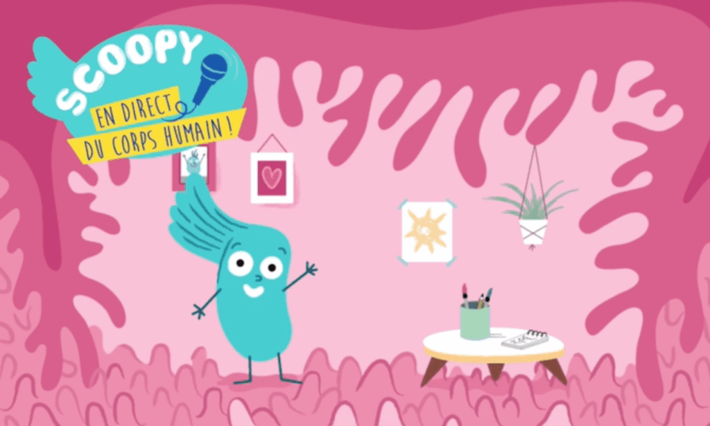 Des découvertes sur les sciences, l’Histoire et la nature : découvrir le fonctionnement du corps humain avec Scoopy la petite bactérie (5 ans).