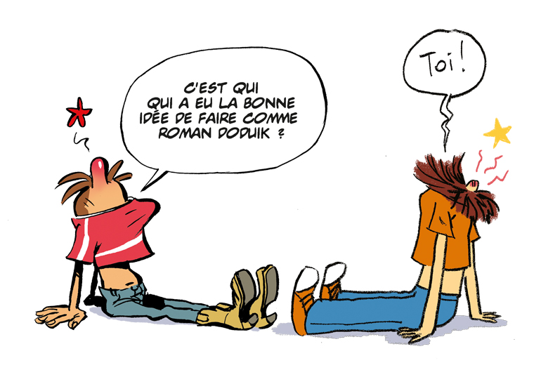 Trouver un bonne blague, c'est du taf ! Okapi n°1175, 1er avril 2023. Illustration : Giovanni Jouzeau.
