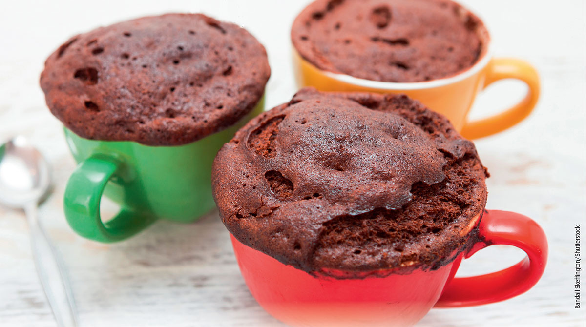 “Chocolate Mug Cake”, I Love English n°298, septembre 2021. Photo : Randall Skeffington/Shutterstock.